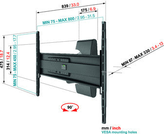 Vogels EFW 8325 LCD LED Plasma wandsteun Motion L