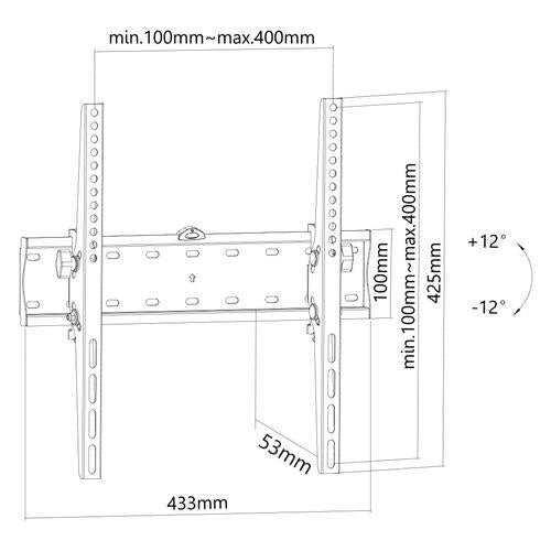 Neomounts FPMA-W350 | Kantelbare muurbeugel tot 43 inch