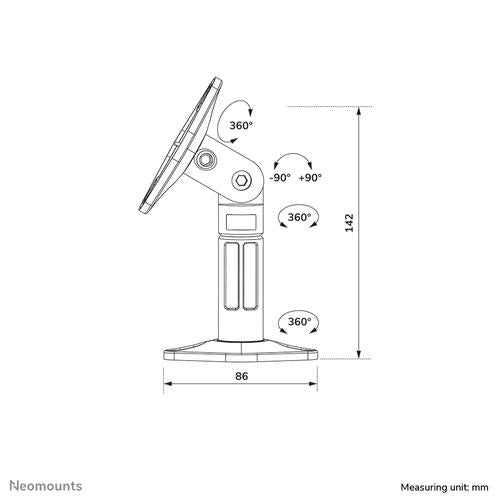 Neomounts SPEAKER-W100 support mural et plafond pour enceinte noir