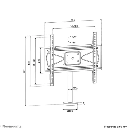 Neomounts DS42-430BL14 TV standaard 32-55"- vastzetbaar - zwenkbaar