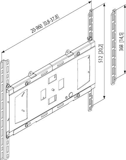 Vogel's universele display interface zwart 30 inch t/m 60 inch