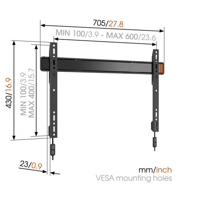 Vogel's WALL 2305 vaste muurbeugel voor schermen tot 80 inch