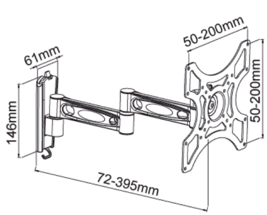 Muurbeugel voor schermen tot 55 inch (Max.VESA 400x400)