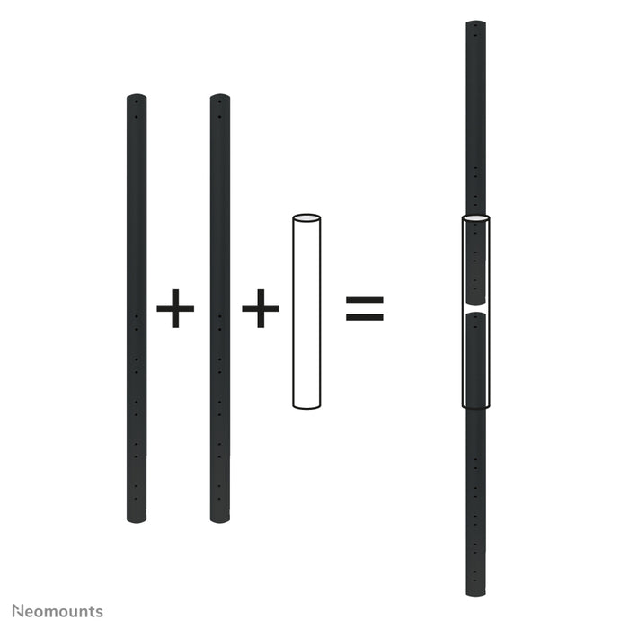 Neomounts koppelstuk voor verlengpalen FPMA-CP100black, FPMA-CP150black en FPMA-CP200black