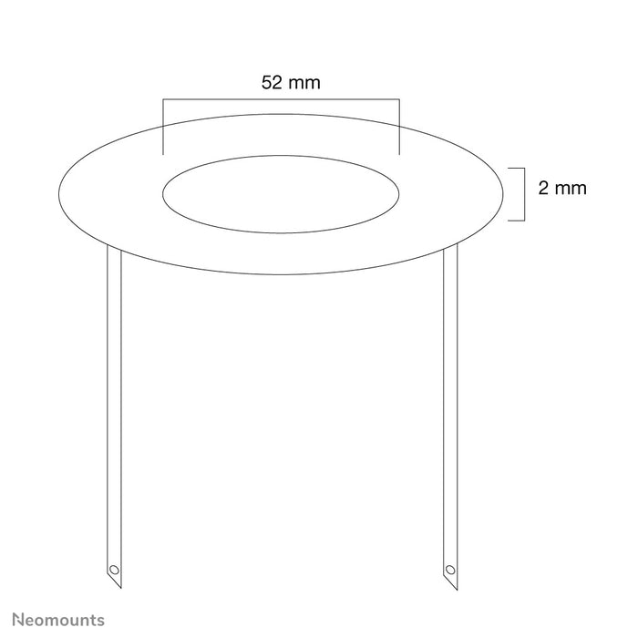 Neomounts FPMA-CRB5 is een zwarte afdekrozet voor de flatscreen plafondsteunen Neomounts FPMA-C100.