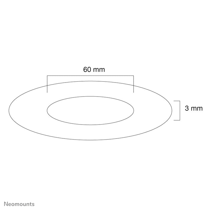 FPMA-CRB6 is een zwarte afdekrozet voor de flatscreen plafondsteunen FPMA-C200BLACK / FPMA-C400BLACK en PLASMA-C100BLACK.