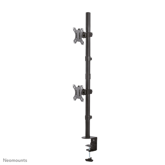 Neomounts FPMA-D550DVblack is een bureausteun voor 2 flat screens t/m 32 inch - Zwart