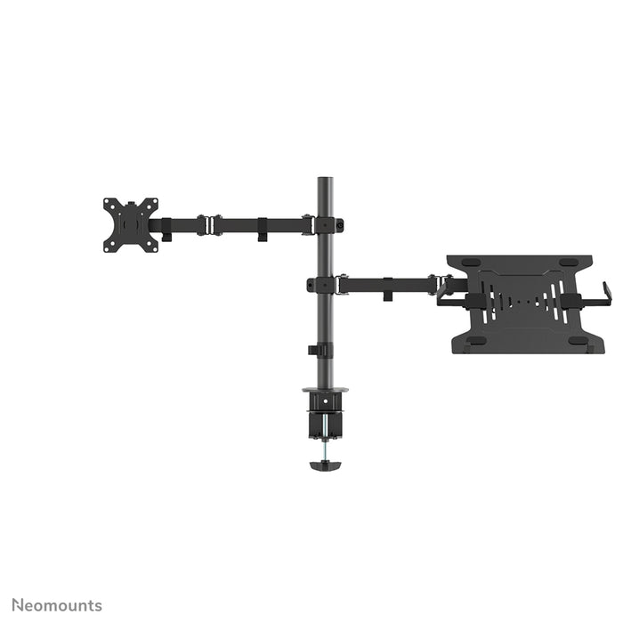 Neomounts FPMA-D550NOTEBOOK is een bureausteun voor een notebook en flat screen t/m 32 inch.