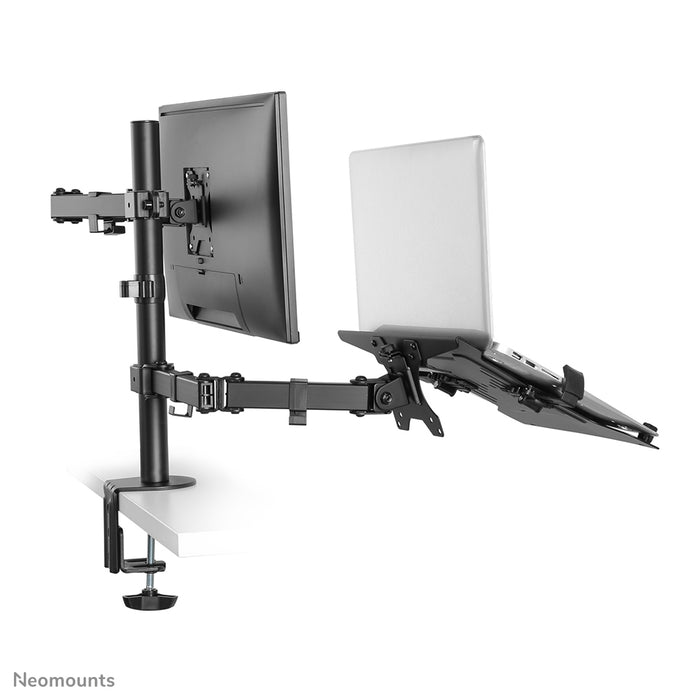 Neomounts FPMA-D550NOTEBOOK is een bureausteun voor een notebook en flat screen t/m 32 inch.