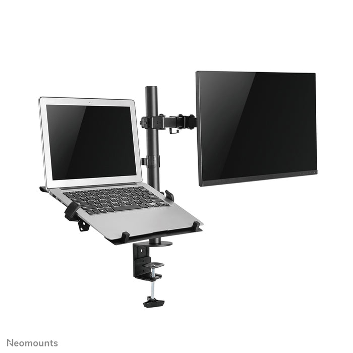 Neomounts FPMA-D550NOTEBOOK is een bureausteun voor een notebook en flat screen t/m 32 inch.