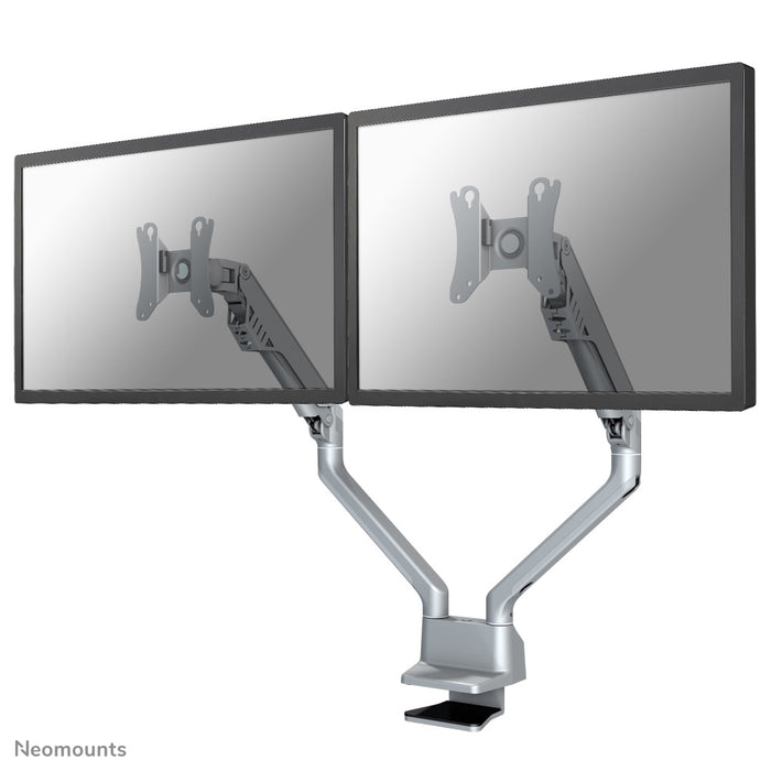 Neomounts FPMA-D750DSILVER is een bureausteun met gasveer voor flat screens t/m 32 inch (81 cm).