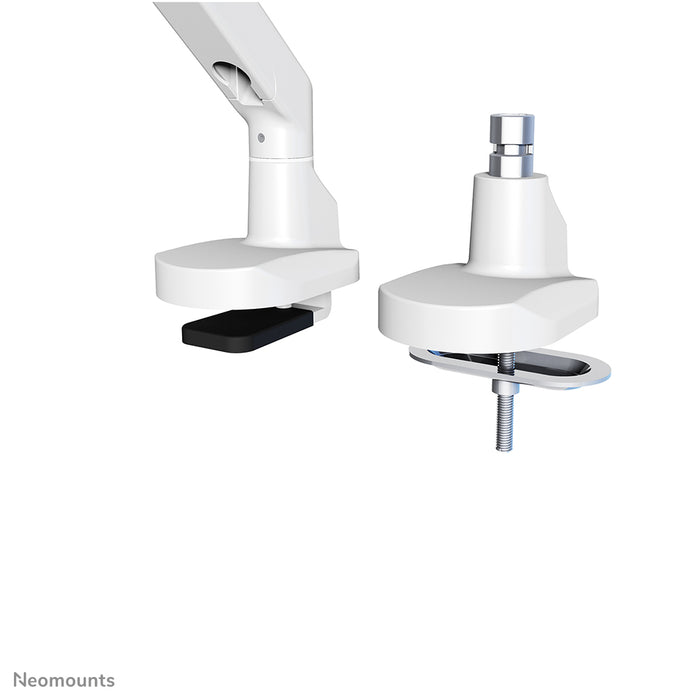 FPMA-D750WHITE2 is een bureausteun met gasveer voor flat screens t/m 32 inch (81 cm).