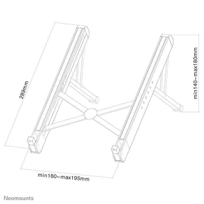 Neomounts opvouwbare laptop standaard - Zilver