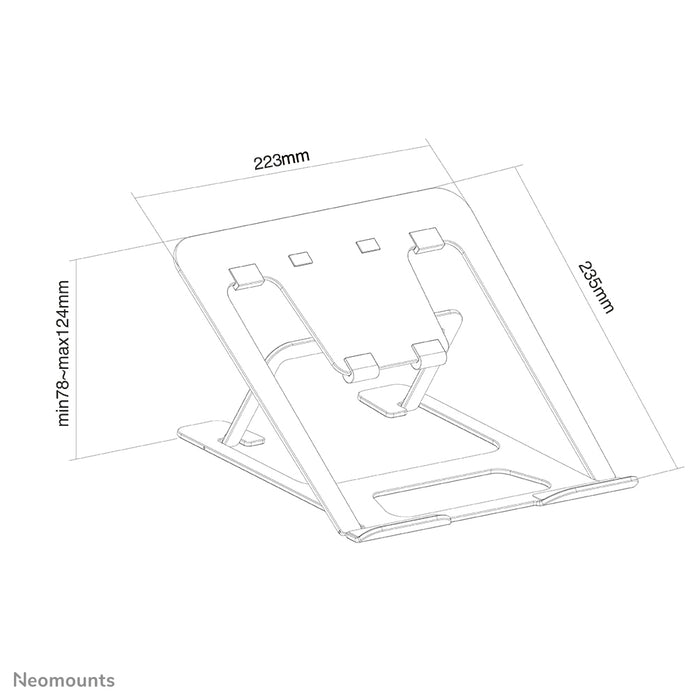 Neomounts opvouwbare laptop standaard - Zilver