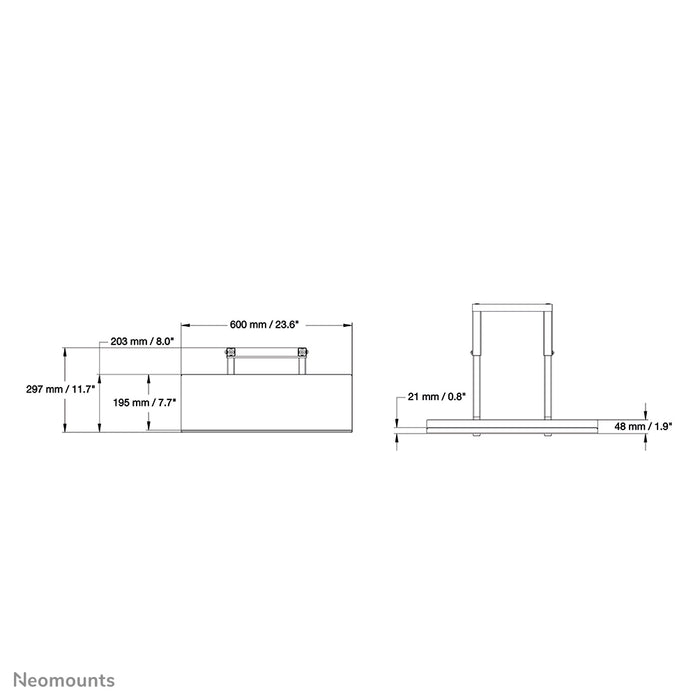 toetsenbordsteun PLASMA-M2KEYB is een universele steun voor het plaatsen van AV-apparatuur op een 2500-serie.