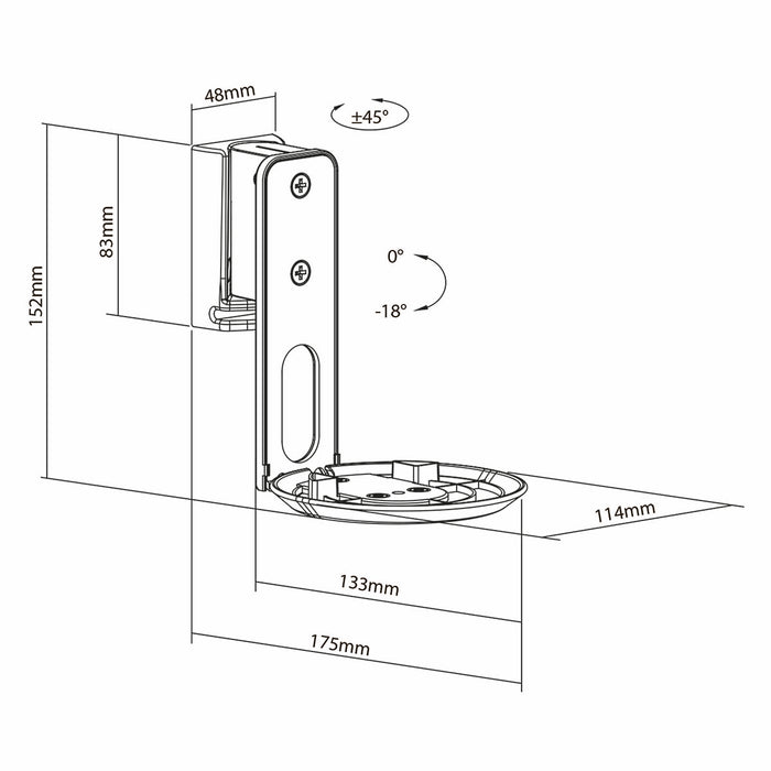 Speakerbeugel Sonos Era100 Zwart