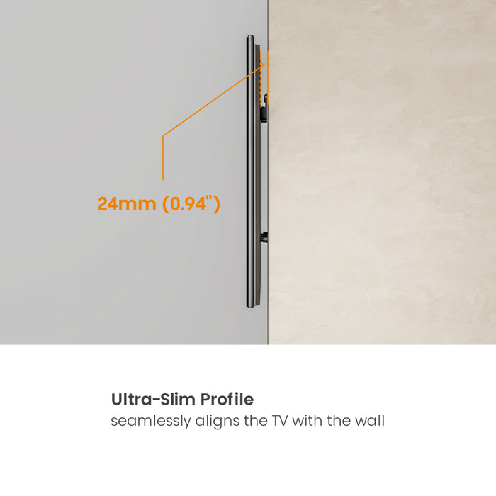 Wolff Mount – Support mural TV amovible pour extérieur et murs en plâtre | 32-75 pouces | 75 kg | Non-VESA