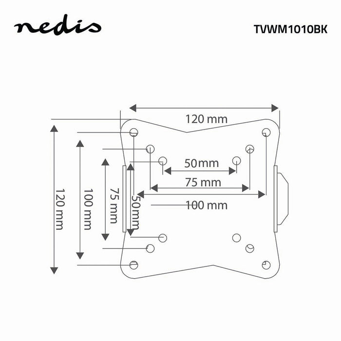 Vaste TV Muurbeugel | 13 - 27" | Max. 30 kg | 20 mm wandafstand