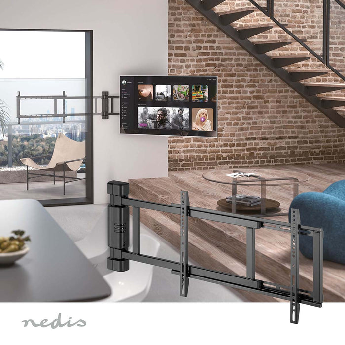 Support mural TV électrique 32-75" | 40 kg max. | Angle de rotation de 90° | Télécommande