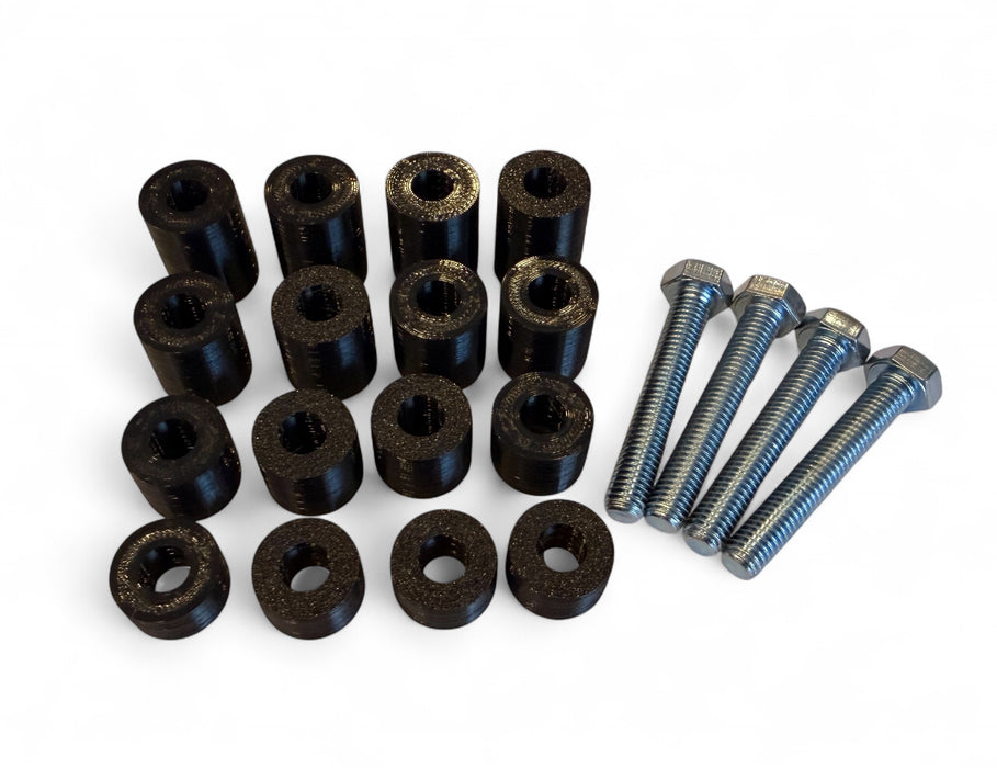 Entretoises pour support TV M8 – Ensemble complet avec vis 10–25 mm