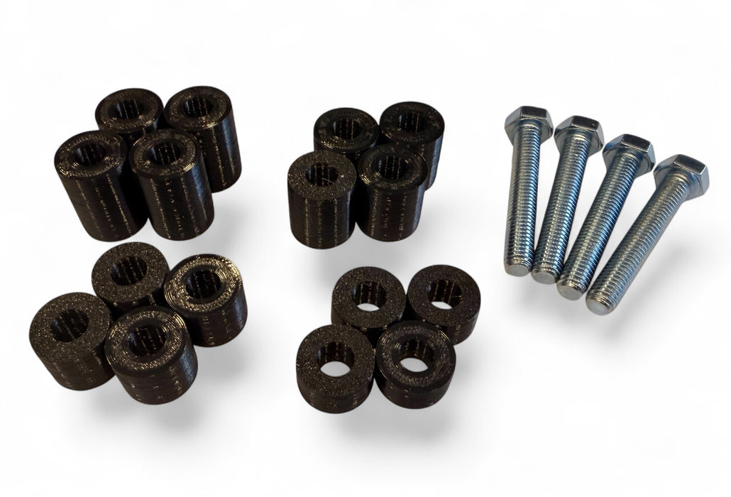 Entretoises pour support TV M8 – Ensemble complet avec vis 10–25 mm