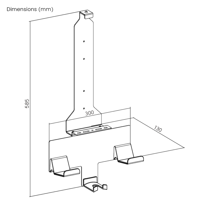 Support Wolff Mount PS5 – Support mural pour PlayStation 5 et manettes – Noir