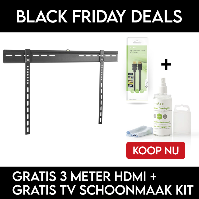 Ultra-Platte tv wandbeugel voor schermen tot 70 inch | BLACK FRIDAY