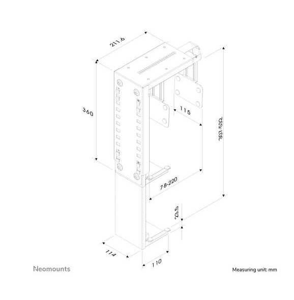 Support ordinateur Neomounts CPU-D100 noir